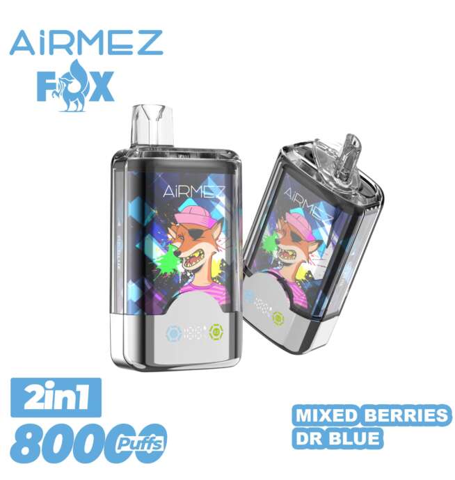 airmez 2 in 1 80000 80k puffs dubbele smaak led display wegwerp vape