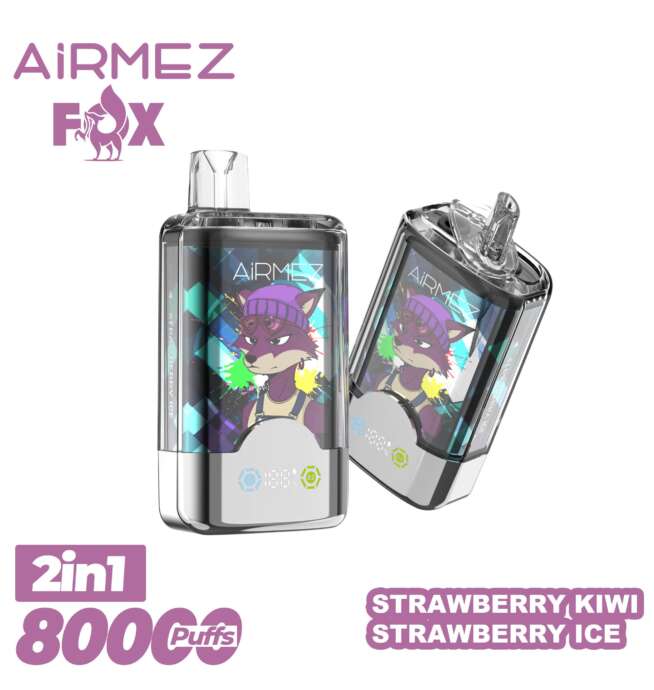 airmez 2 in 1 80000 80k puffs dubbele smaak led display wegwerp vape