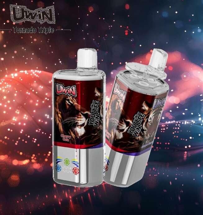 uwin tornado triple 60000 60k puffs 3 in 1 flavors original rechargeable led display disposable vape