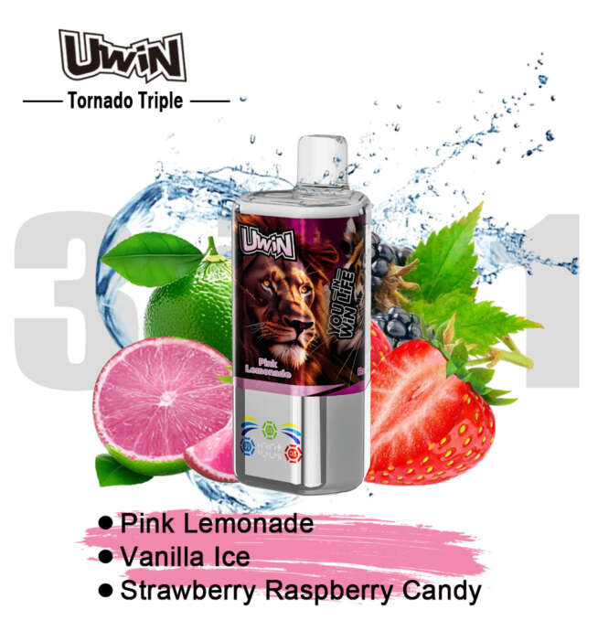 uwin tornado triple 60000 60k puffs 3 in 1 flavors original rechargeable led display disposable vape