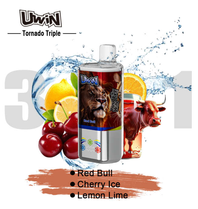 uwin tornado triple 60000 60k puffs 3 in 1 flavors original rechargeable led display disposable vape