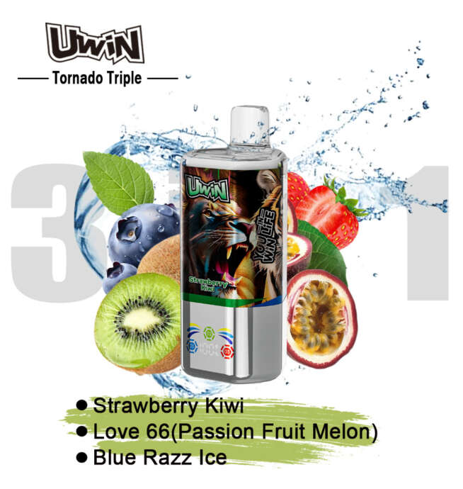 uwin tornado triple 60000 60k puffs 3 in 1 flavors original rechargeable led display disposable vape