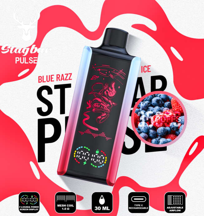 stag bar pulse 35000 35k puffs full led display disposable vape eu warehouse