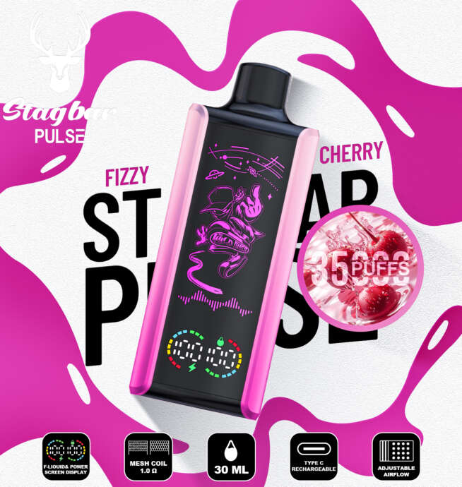 stag bar pulse 35000 35k puffs full led display disposable vape eu warehouse