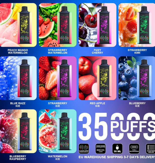 stag bar pulse 35000 35k puffs full led display disposable vape eu warehouse