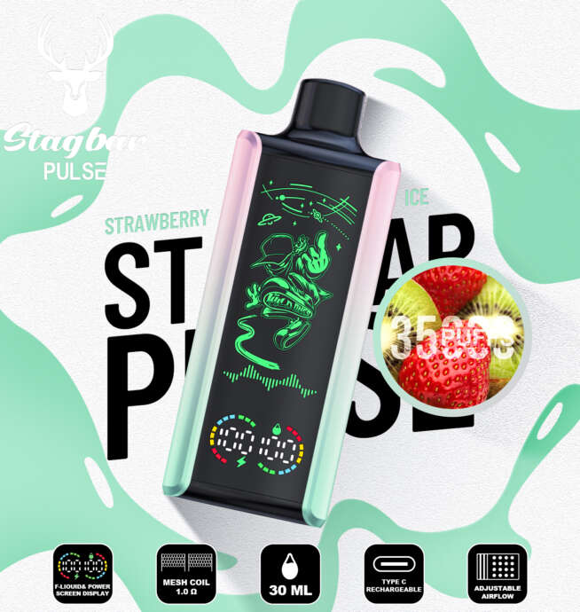 stag bar pulse 35000 35k puffs full led display disposable vape eu warehouse