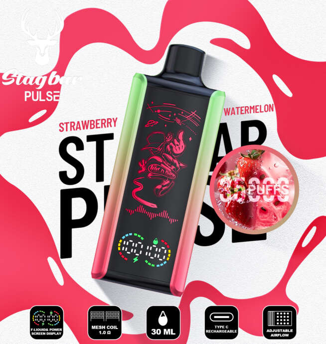 stag bar pulse 35000 35k puffs full led display disposable vape eu warehouse