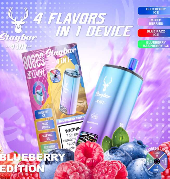 stag bar 4in1 80000 80k puffs newest original rechargeable lcd display disposable vape eu warehouse
