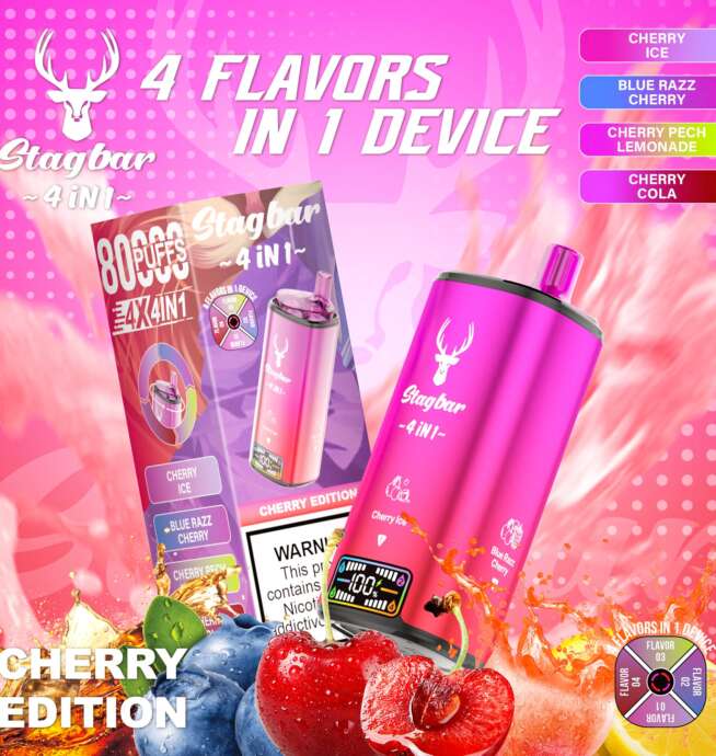 stag bar 4in1 80000 80k puffs newest original rechargeable lcd display disposable vape eu warehouse