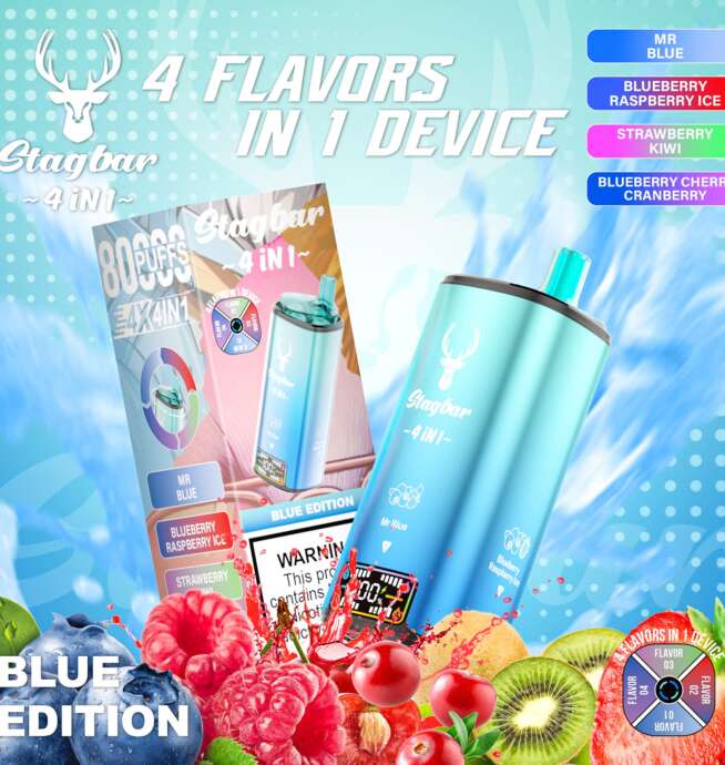 stag bar 4in1 80000 80k puffs newest original rechargeable lcd display disposable vape eu warehouse