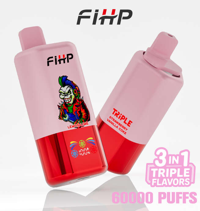 fihp 60000 60k puffs 3 in 1 flavors original rechargeable led display disposable vape