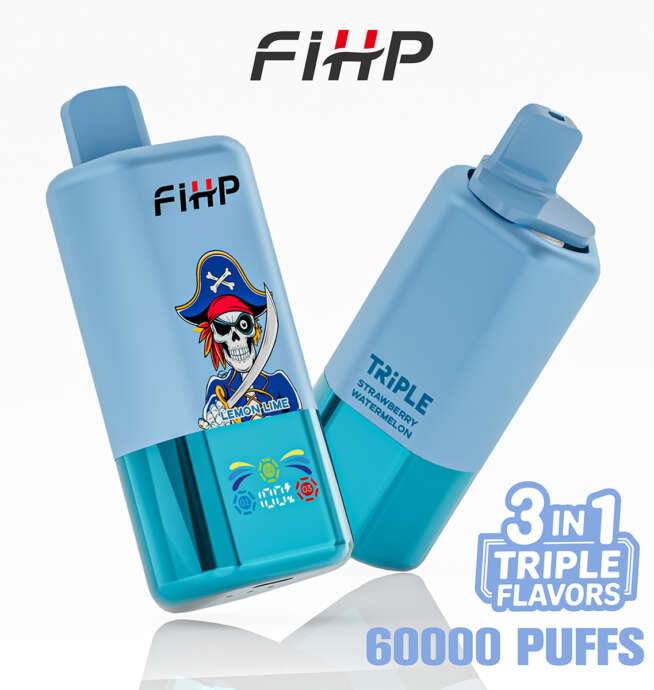 fihp 60000 60k puffs 3 in 1 flavors original rechargeable led display disposable vape