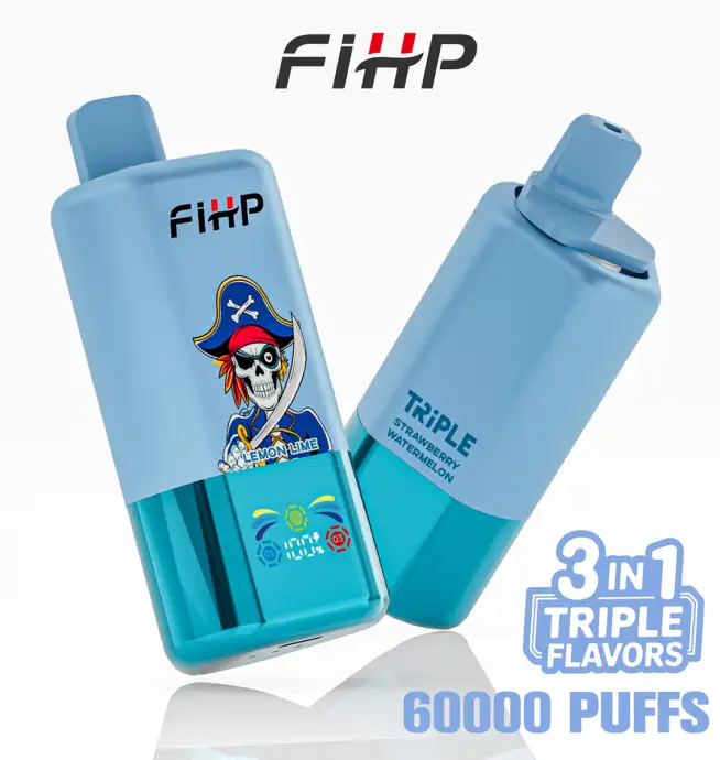 FIHP 60000 60k Puffs 3 in 1 Flavors Original Rechargeable LED Display  Disposable Vape - 24H VAPE