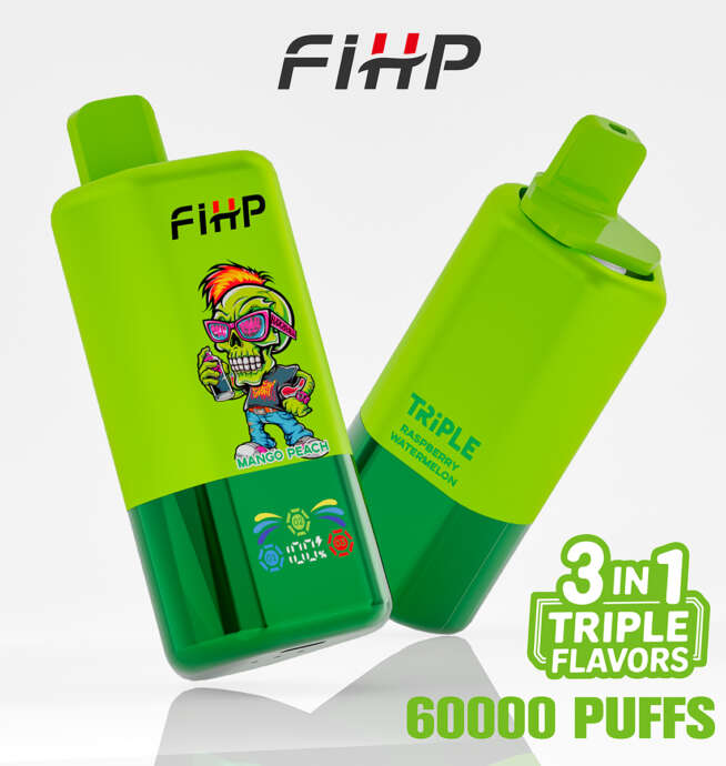 fihp 60000 60k puffs 3 in 1 flavors original rechargeable led display disposable vape