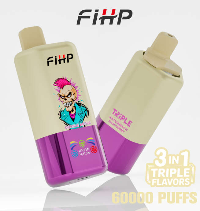 fihp 60000 60k puffs 3 in 1 flavors original rechargeable led display disposable vape