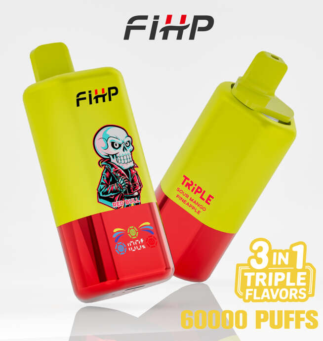 fihp 60000 60k puffs 3 in 1 flavors original rechargeable led display disposable vape