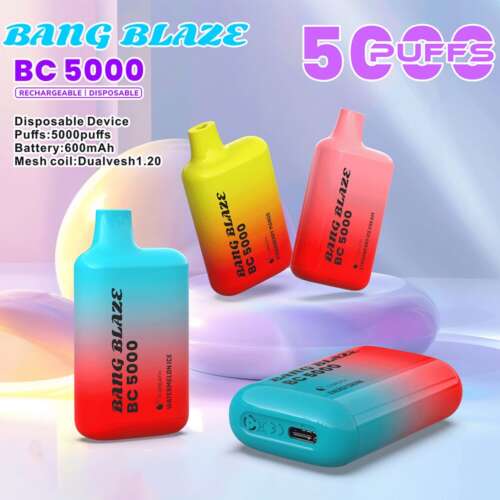 bang blaze bc5000 5k puffs 2% 3% 5% disposable vape