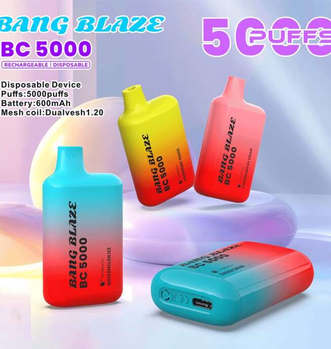 bang blaze bc5000 5k puffs 2% 3% 5% disposable vape