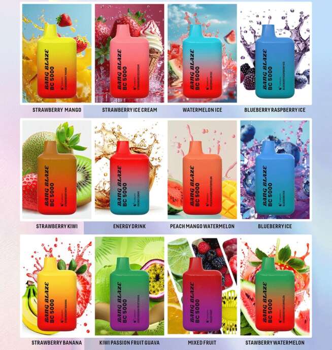 bang blaze bc5000 5k puffs 2% 3% 5% disposable vape