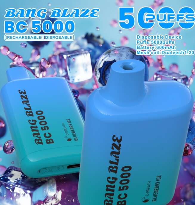 bang blaze bc5000 5k puffs 2% 3% 5% disposable vape