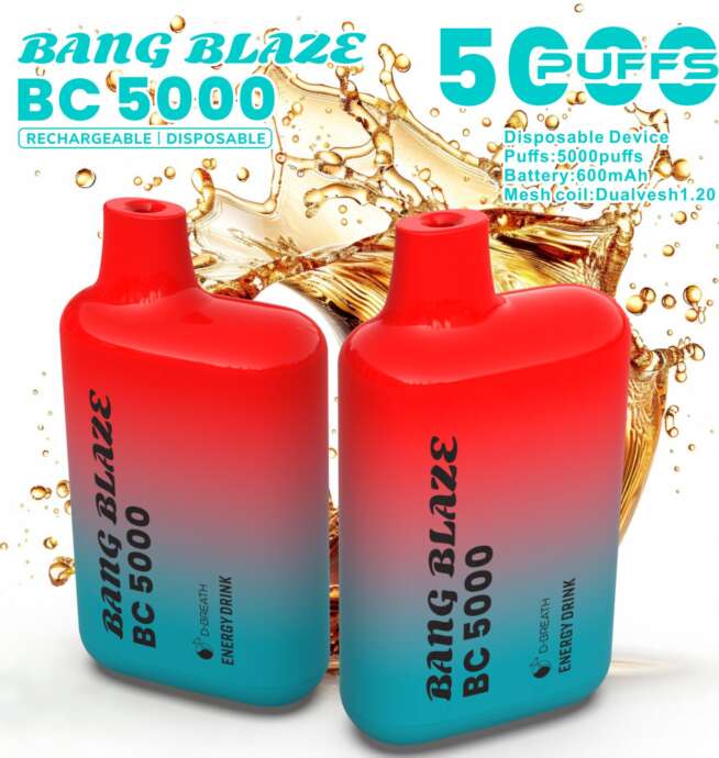 bang blaze bc5000 5k puffs 2% 3% 5% disposable vape