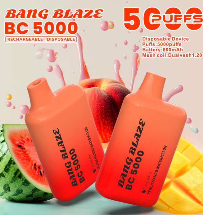 bang blaze bc5000 5k puffs 2% 3% 5% disposable vape