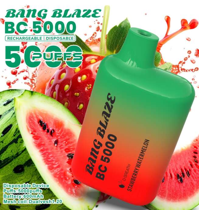 bang blaze bc5000 5k puffs 2% 3% 5% disposable vape