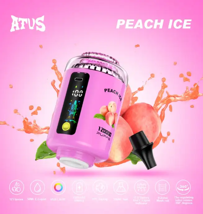 ATVS 120000 120K Puffs Hookah Head LED Display DTL Disposable Vape - 24H  VAPE