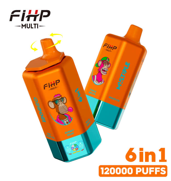 fihp multi 120000 120k puffs 6 in 1 flavors newest original rechargeable led display disposable vape