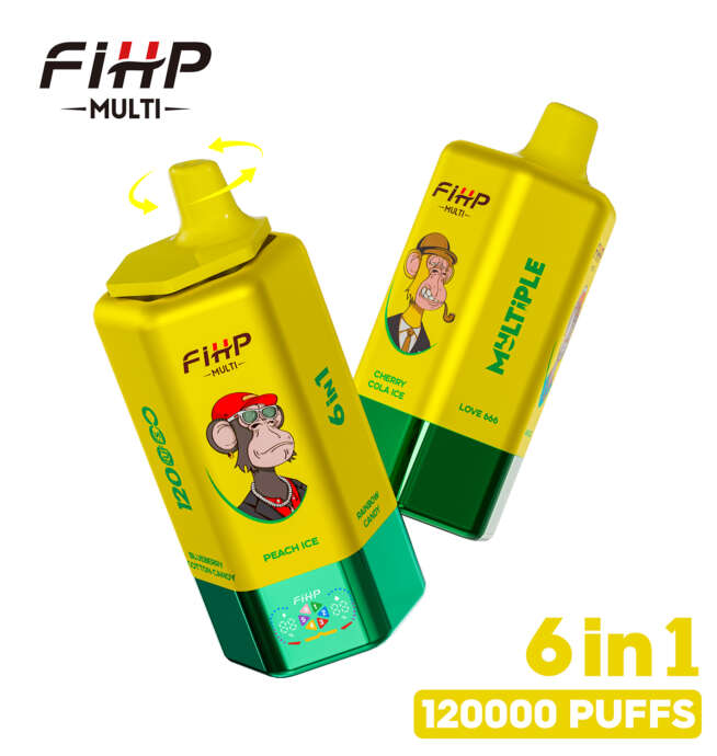 fihp multi 120000 120k puffs 6 in 1 flavors newest original rechargeable led display disposable vape