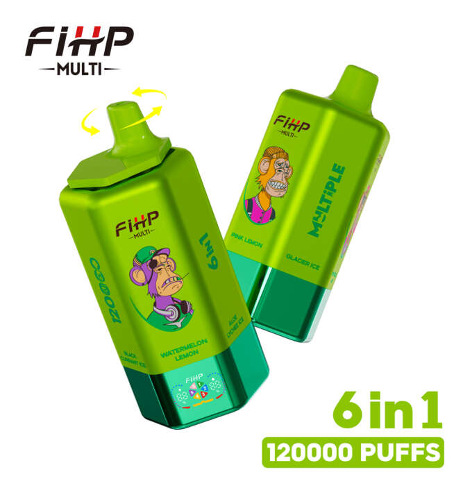 fihp multi 120000 120k puffs 6 in 1 flavors newest original rechargeable led display disposable vape
