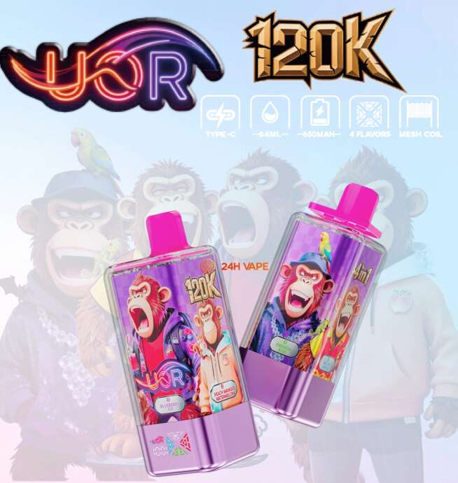uor 120000 120k puffs 4 in 1 flavors newest original rechargeable led display disposable vape