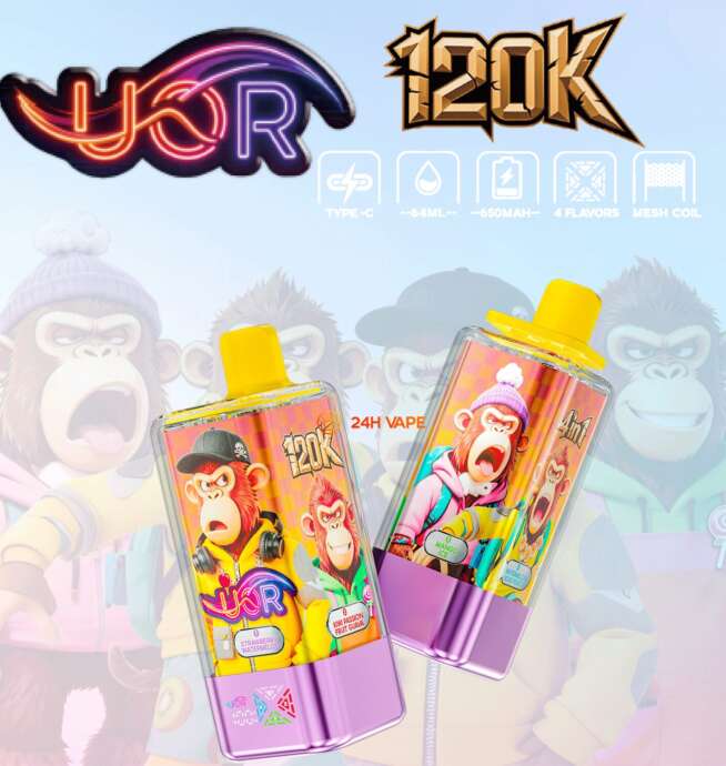 uor 120000 120k puffs 4 in 1 flavors newest original rechargeable led display disposable vape