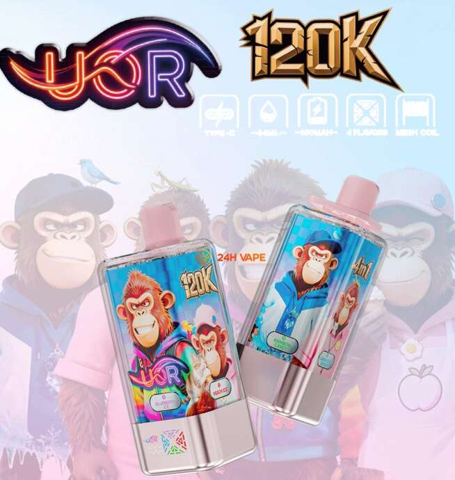 uor 120000 120k puffs 4 in 1 flavors newest original rechargeable led display disposable vape