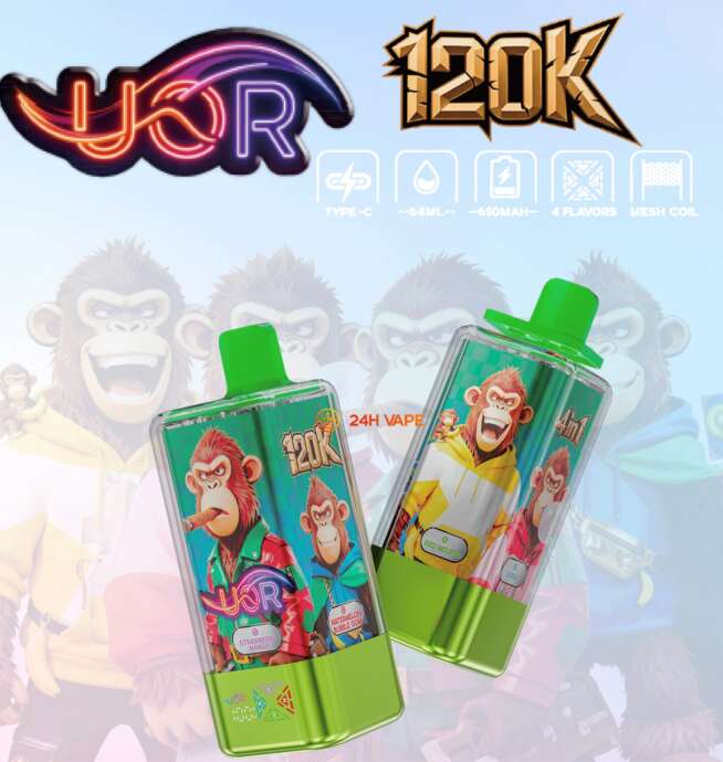 uor 120000 120k puffs 4 in 1 flavors newest original rechargeable led display disposable vape