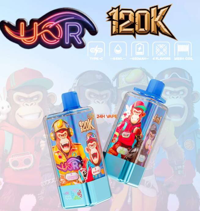 uor 120000 120k puffs 4 in 1 flavors newest original rechargeable led display disposable vape