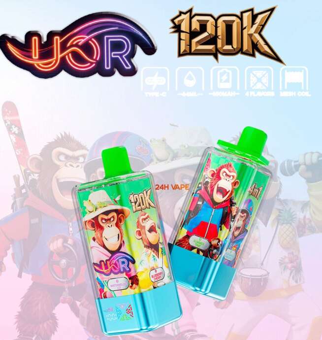 uor 120000 120k puffs 4 in 1 flavors newest original rechargeable led display disposable vape