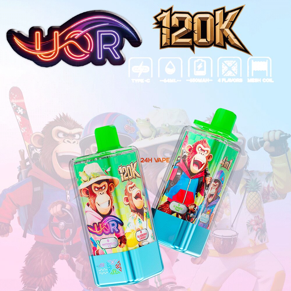 uor 120000 120k puffs 4 in 1 flavors newest original rechargeable led display disposable vape
