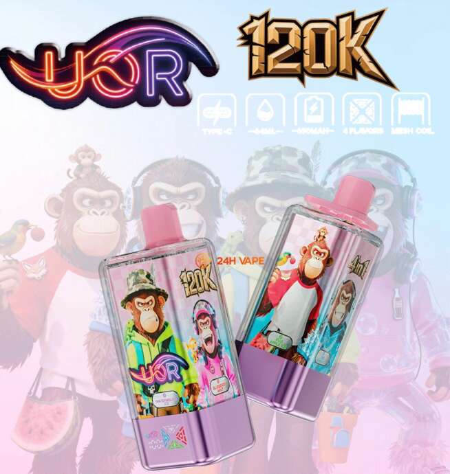 uor 120000 120k puffs 4 in 1 flavors newest original rechargeable led display disposable vape