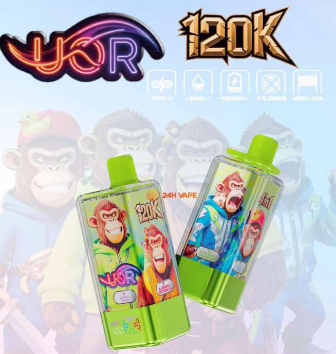 uor 120000 120k puffs 4 in 1 flavors newest original rechargeable led display disposable vape
