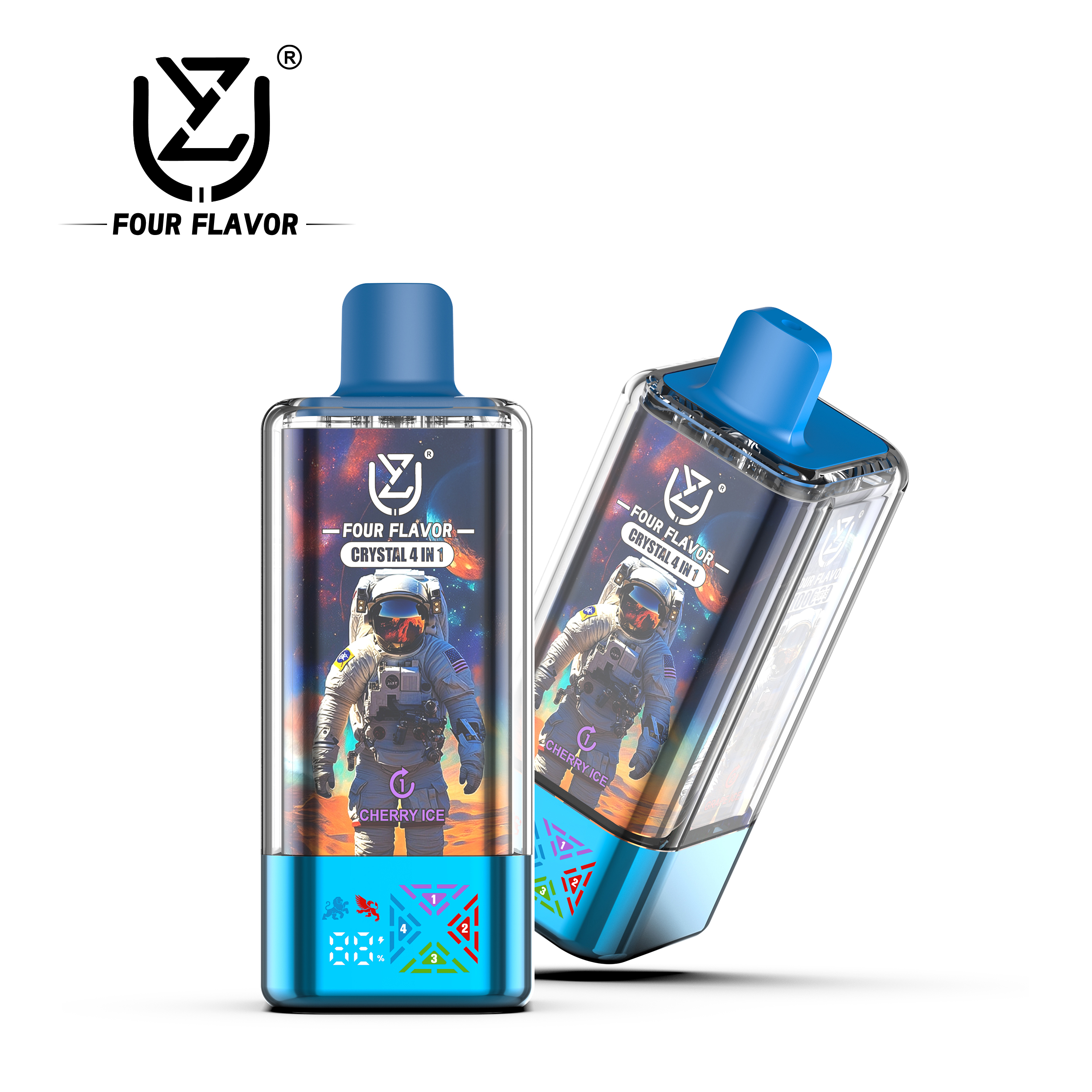 uzy vier smaken 100000 100k soezen kristal 4 in 1 smaken nieuwste originele oplaadbare led-display wegwerp vape