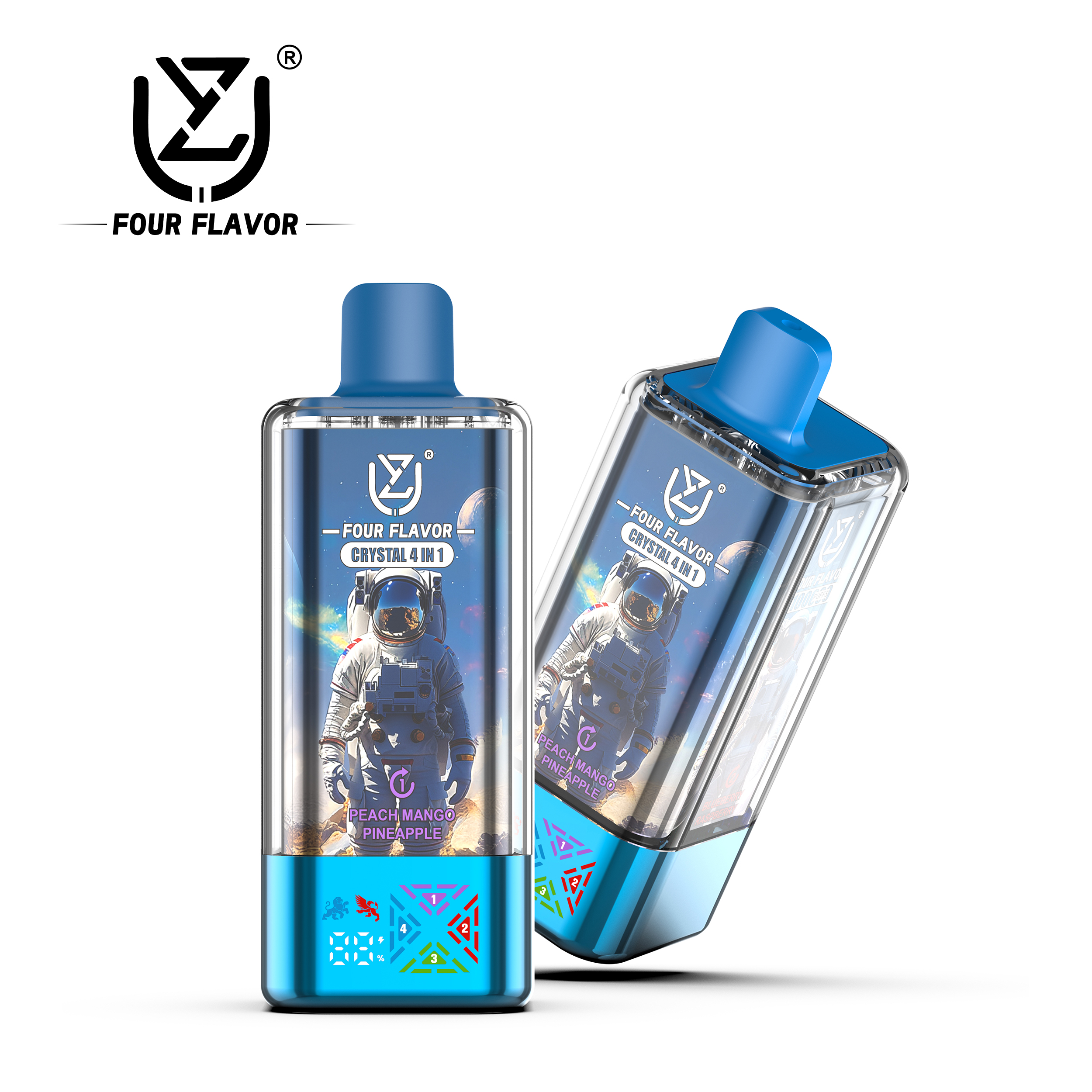 uzy vier smaken 100000 100k soezen kristal 4 in 1 smaken nieuwste originele oplaadbare led-display wegwerp vape