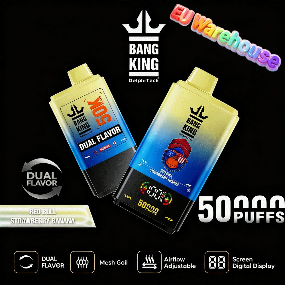 bang king 50000 50k puffs dual flavors led display disposable vape eu warehouse