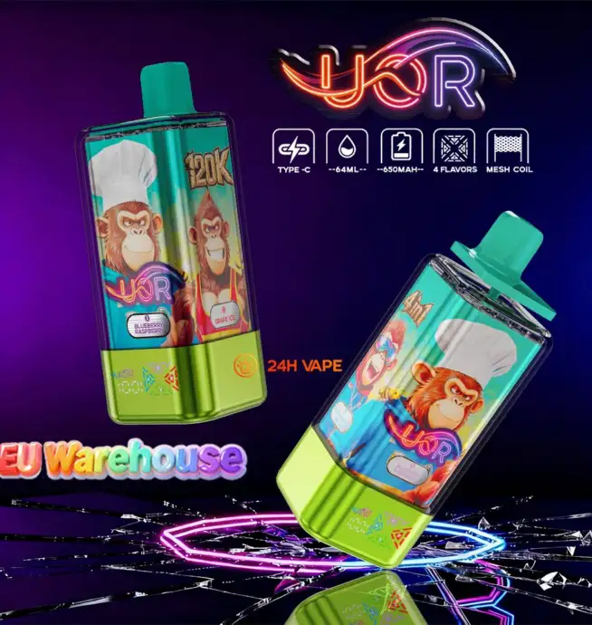 UOR 120000 120k Puffs 4 en 1 Saveurs Affichage LED Vape jetable Entrept de  l'UE - 24H VAPE