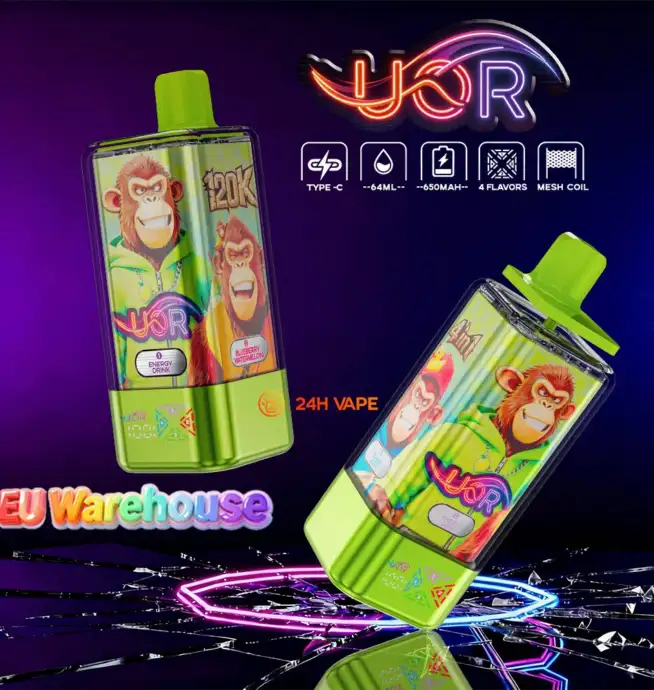 UOR 120000 120k Puffs 4-in-1-Geschmacksrichtungen LED-Display Einweg-Vape  EU-Lager – 24H VAPE