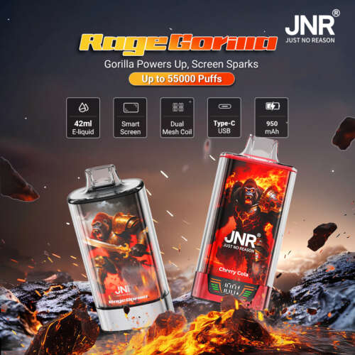 JNR Rage Gorilla 55k 55000 Züge Smart Display Original Einweg-Vaporizer