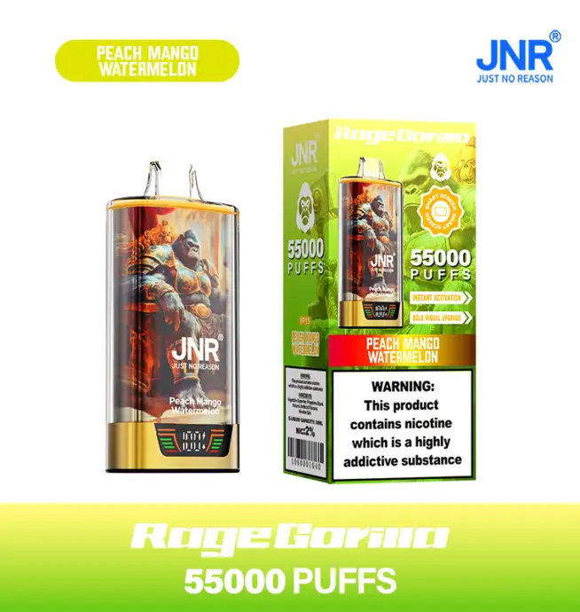 JNR Rage Gorilla 55K 55000 Puffs Smart Display Original Einweg-Vape  24H  VAPE