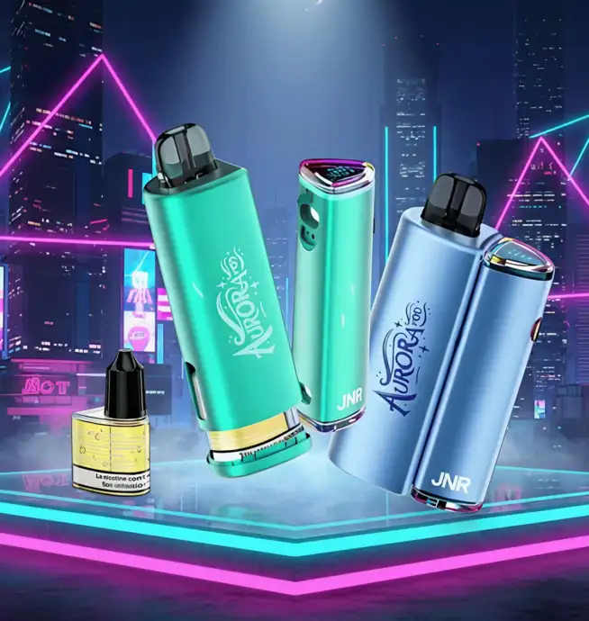 JNR Aurora 27K 27000 Puffs 2 + 10 ml Kit de dosettes remplaçables Vape  jetable originale rechargeable