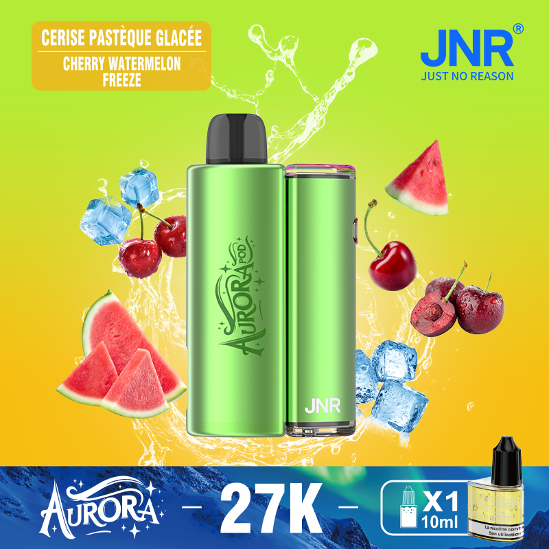 jnr aurora 27k 27000 sbuffi 2 + 10ml kit pod sostituibile ricaricabile vaporizzatore monouso originale