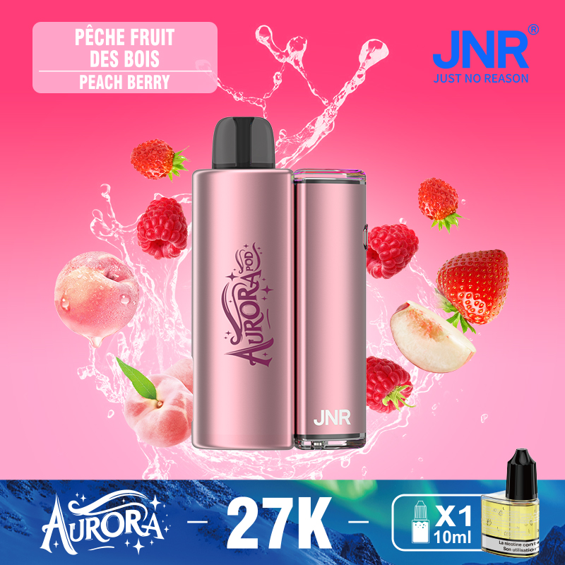 jnr aurora 27k 27000 sbuffi 2 + 10ml kit pod sostituibile ricaricabile vaporizzatore monouso originale